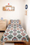 Bohemian Geometric Green Young Room Single Pique Set - Tile 160X220 cm Quilted Bedspread - 6