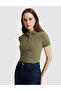 Khaki Slim Fit Cotton Polo Collar Basic T-Shirt 50325456-Vr027