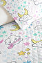 Bulut Ay Yıldız Children's Room Single Pique Set-Pink Mint 160X220Cm Quilted Bedspread - 3