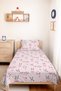 Panda Pink Pastel Girls' Pique Set - Cute Heart White Baby Room Bedspread - 160X220 cm - 4