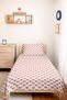Heart Pink Pastel Girls' Pique Set-Minimal White Salmon Baby Room Bedspread-160X220 cm - 4