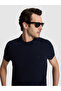 Navy Blue Slim Fit Modal Blend Polo Collar Knitwear T-Shirt 50320578-Vr033 - 2