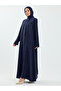 Rüveyda Cupra Stone Abaya Navy Blue - 2646 - 2