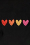 Colorful Heart Pattern Embroidered Crew Neck Sweatshirt - Valentine's Day Special Design - 4