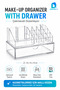 Drawer Set with Organizers Transparent Makeup Cosmetic Jewelry Lipstick Nail Polish Cotton Organizer - 4