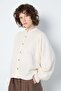 Women's Drawstring Muslin Shirt Natür 31146