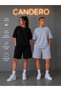 2-Piece Shorts for Women (Black-Grey) Comfortable Fit Oversize Daily Wear Sweat-Resistant