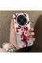 Vivo X300 Compatible Silicone Edge Hard Back Case Couple Phone Case with Floral Pattern - 3