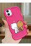 Samsung Galaxy A05 Compatible Case Camera Protective Red Silicone Couple Phone Case Cute Pattern