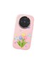 Vivo X300 Compatible Case Camera Protective Pink Silicone Couple Phone Case with Floral Pattern - 3