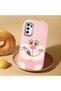 Oppo A54S Compatible Case Camera Protective Pink Silicone Couple Phone Case with Cute Pattern - 2