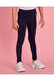 Girls Navy Leggings Embellished With Rhinestones - 2