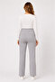 394 Gray Color Modal Adjustable High Waist Maternity Palazzo Pants - 4