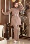 Pearl Stone Detailed Suit Mink 19116
