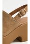 Tazel Women's White Leather Mini Platform Sole Thick Heeled Open Front Square Toe Heeled Sandals - 4