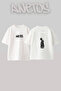 Kanye West Yeezus_5 Design Printed Oversize White T-Shirt