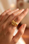 Curved Heart Model Adjustable Ring