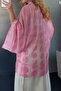 Pink Embroidered Oversize Shirt with Tie-Up Look 5096 - 6