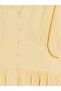 Xside Yellow Balloon Sleeve Waist Belted Corset Dress - 7