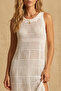 Women's Basic Back Detailed Sleeveless Beach Style Knitwear Short Dress Pareo - 2