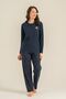 Women's Shine Bright Little Star Navy Blue Long Sleeve Pajama Set Ar3775-S-V2