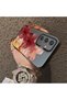 Samsung Galaxy S25 Compatible Silicone Edge Hard Back Case Flower Pattern Lover Couple Phone Case - 4