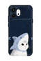 Honor 600 Compatible Transparent Phone Case with Shark Costume and Cat Pattern