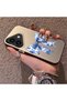 iPhone 17 Compatible Silicone Edge Hard Back Case Couple Phone Case with Bow Tie Pattern - 2