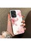 Redmi Note 12 Pro 5g Compatible Silicone Edge Hard Back Case Couple Phone Case with Floral Pattern - 3