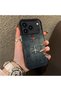iPhone 17 Pro Compatible Silicone Edge Hard Back Case Couple Phone Case with Airplane Pattern - 3