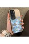 Vivo Y31 5g Compatible Silicone Edge Hard Back Case Couple Phone Case with Floral Pattern - 3