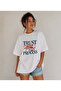 Short Sleeve Crew Neck Populer Floral Printed Oversize T-Shirt