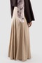 Pile Detailed Linen Trouser Skirt Stone - 6