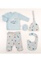 100% Organic Cotton 5-Piece Hospital-Issued Newborn Baby Clothing Set - 3