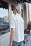 Women's Linen Collared Short Sleeve Shirt-Sand - 7