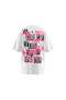 White Oversize T-Shirt with Logo Printed on the Back 19024 - 5