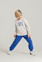 Boy's Printed White Long Sleeve Tracksuit Set Us2612-C-V3 - 5