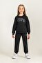 Girl's Embroidered Black Long Sleeve Tracksuit Set Us2723-C-V3 - 2
