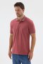 Pink Polo Collar Pique Short Sleeve Slim Fit 100% Cotton T-Shirt 1011260171 - 3