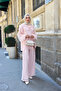 Women's Lined Tulle Suit with Ruffle Detail Pants Powder - 2