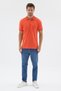 Orange Polo Collar Pique Short Sleeve Slim Fit 100% Cotton T-Shirt 1011260171 - 2