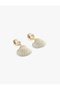 Textured Dangle Seashell Earrings - 2