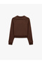 Cotton Long Sleeve Slim Fit Zippered Sweatshirt with Pocket Detail - 2