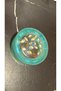 Shiny Water Green Pearlescent Transparent Colored Oyster Seashell Decorated Round Shaped Ash Tray Handmade Epoxy Gift - 8