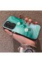 Samsung Galaxy S22 Compatible Silicone Edge Hard Back Case Couple Phone Case with Floral Pattern - 2