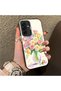 Samsung Galaxy A26 Compatible Silicone Edge Hard Back Case Couple Phone Case with Floral Pattern - 3
