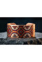 Copper Anatolian Star Kilim Patterned Wide Adjustable Clamp Bracelet - 7