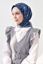 وشاح ناعم بلون أزرق عرقي من نوع بيكسل - 3