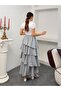 Filament Linen Fabric Ruffle Skirt 5193 - Gray - 7