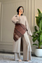 6548 - Stylish, Comfortable, Soft, Special Wanda Viscose Fabric, Women's Set with Slit Detail Long Tunic - 6